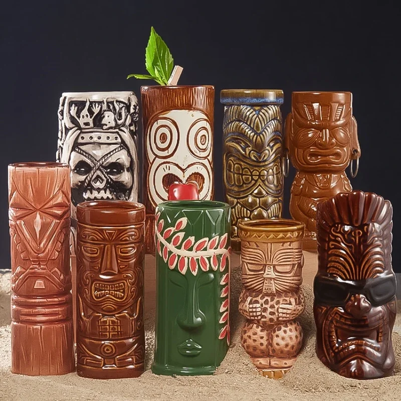 Wine Beer Cocktail - Taza Tiki hawaiana de 60 tipos,