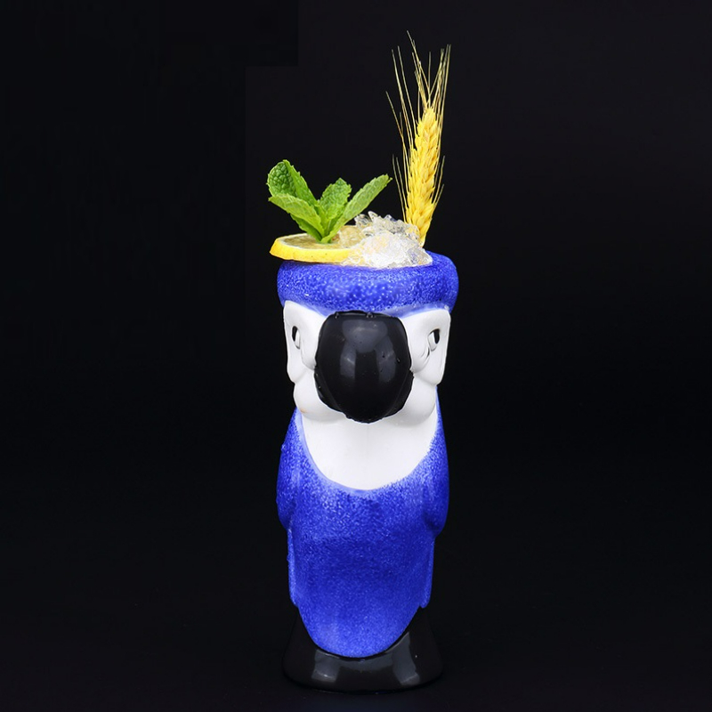 Wine Beer Cocktail - Tazas de cerámica de loro hawaiano,
