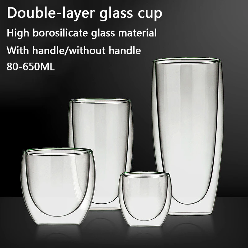 Wine Beer Cocktail - Taza de vidrio transparente para café,