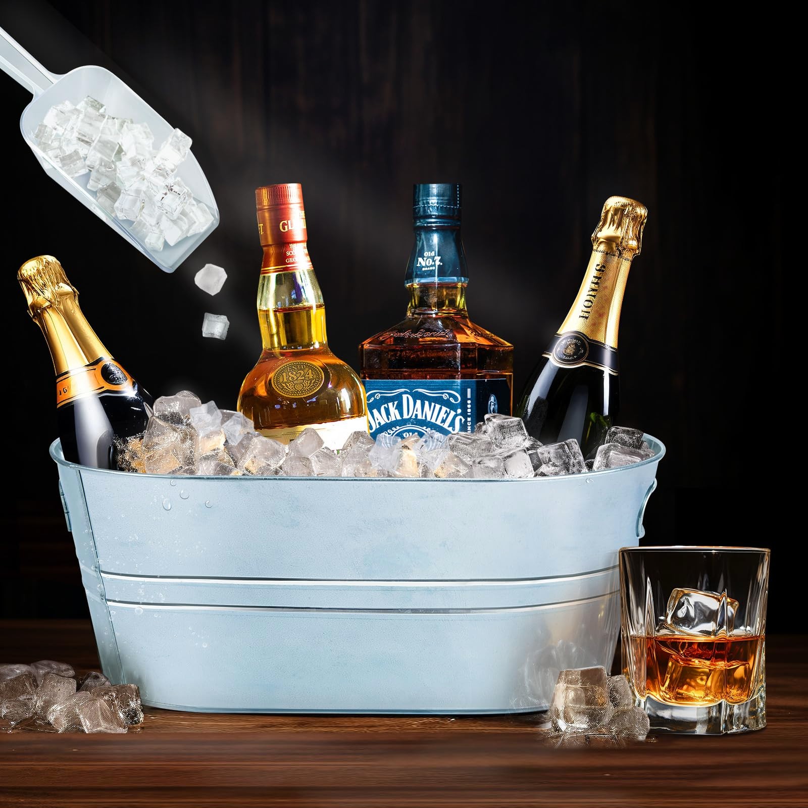 Wine Beer Cocktail - Cubos de hielo de Metal galvanizado,