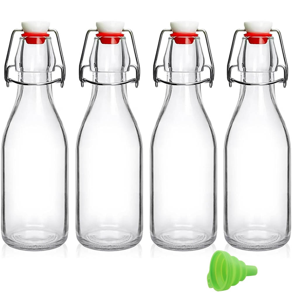 Wine Beer Spirits - Botellas de Vidrio con Tapa Abatible