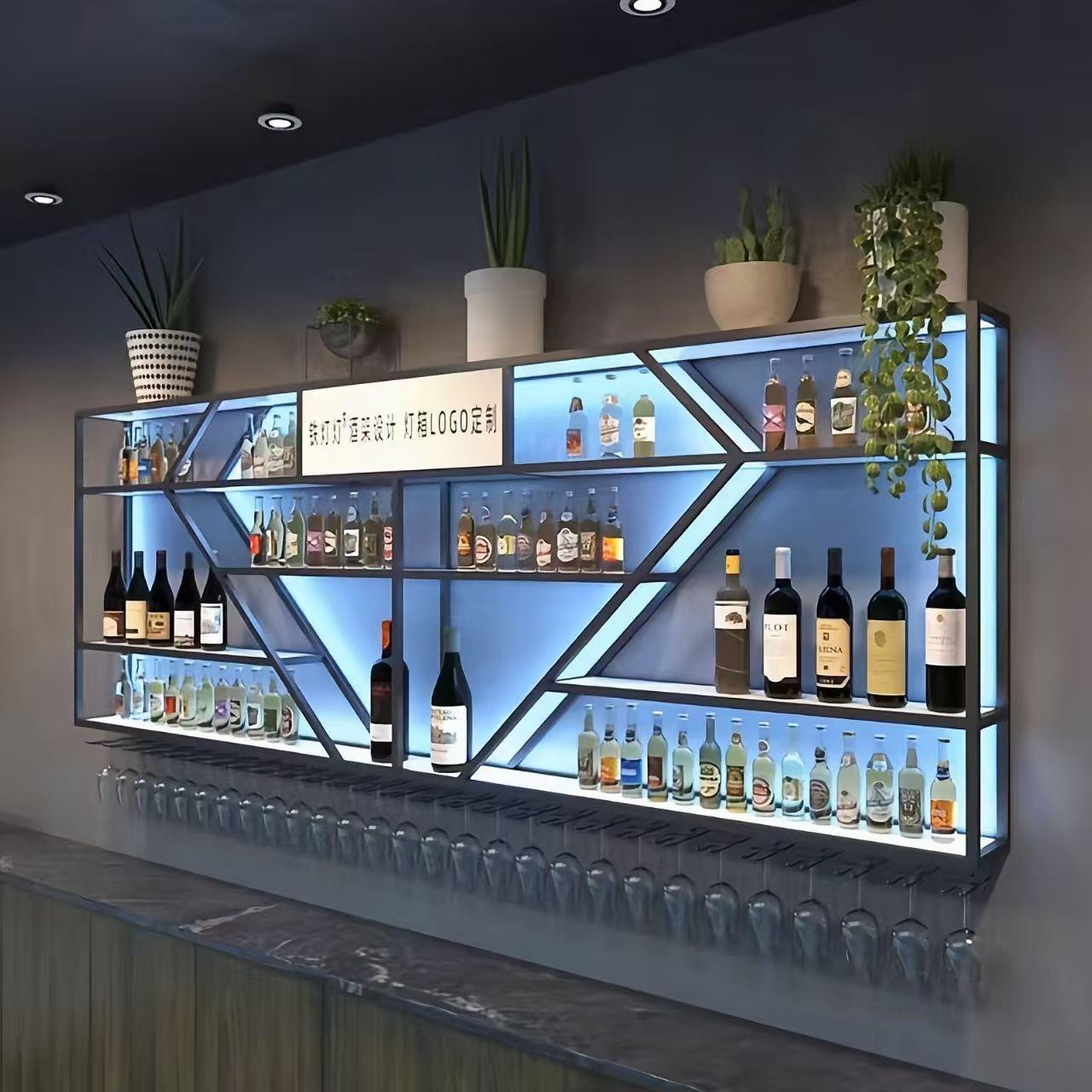 Estante de pared para vinos, e - Wine Beer Restaurant reseña y precio