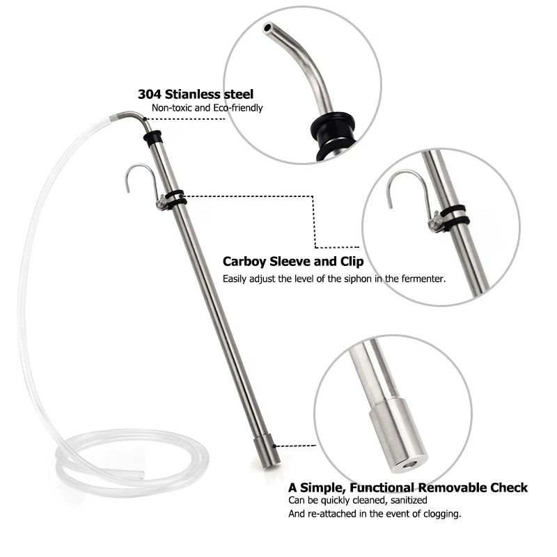 Sifón de cerveza de acero inox - Beer Wine Kit reseña y precio